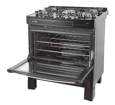 Cocina TEM Luna Glass Super Gas 5H Horno Doble Parrilla Mesada de Cristal Templado - Tienda Universo